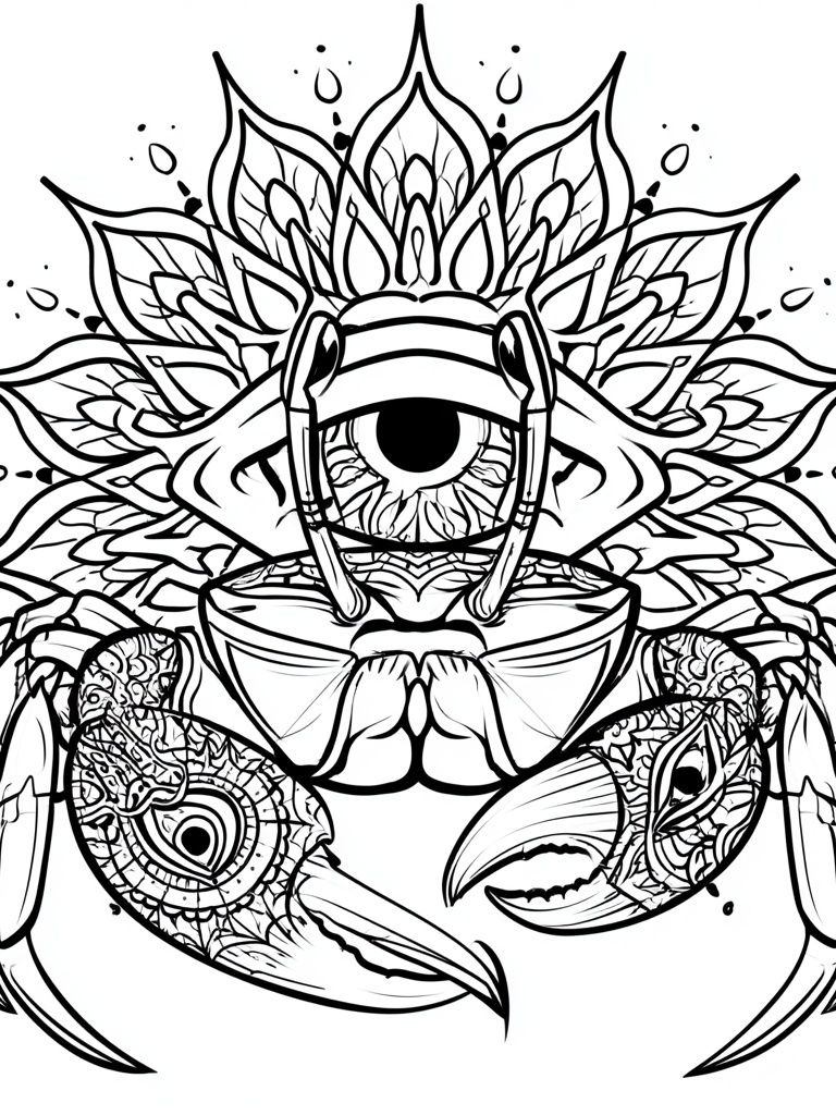 Mystic Crab Eye Illustration Poster. poster — illustration art