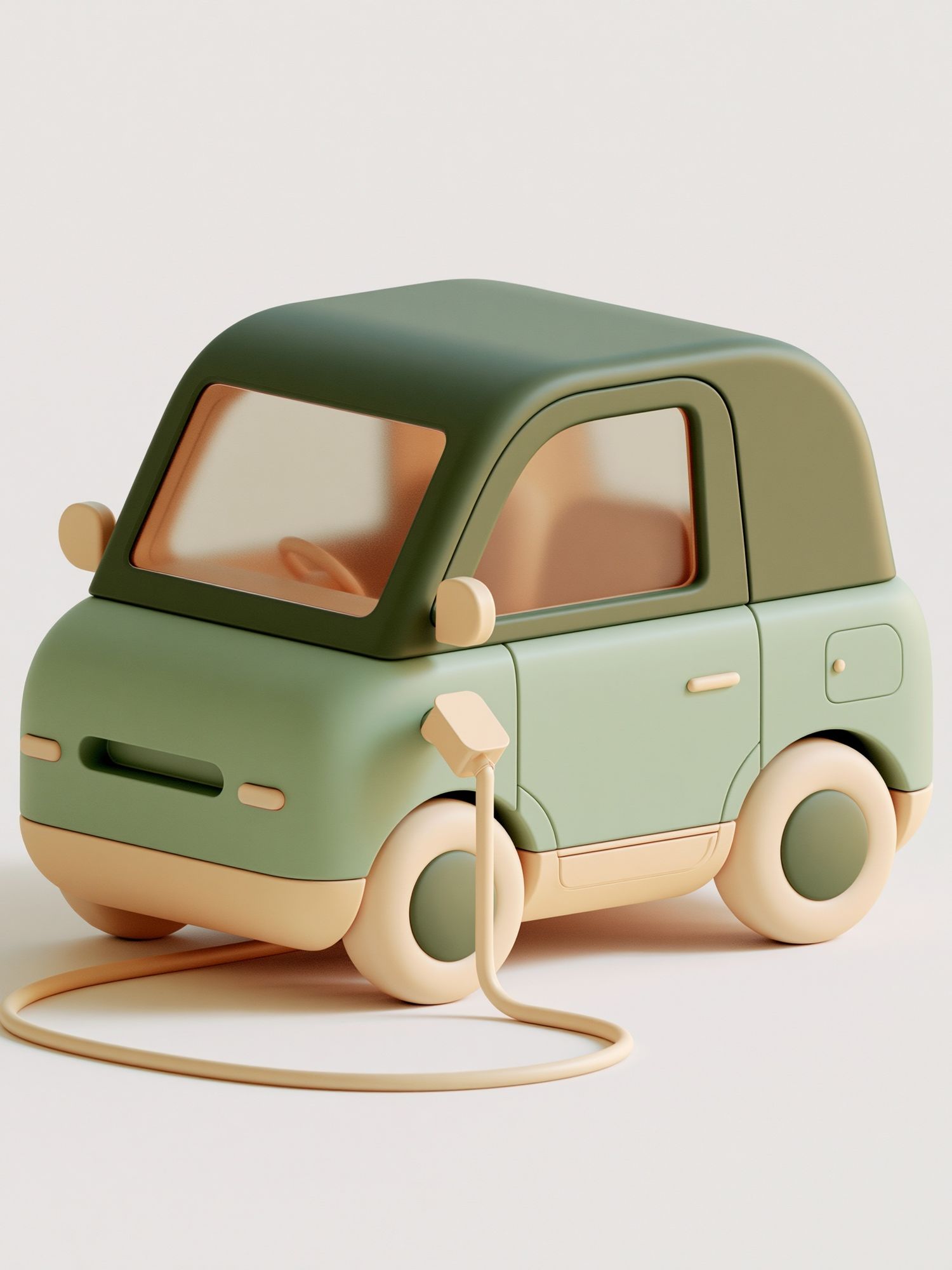 Mini Electric Car Illustration Poster. poster detail