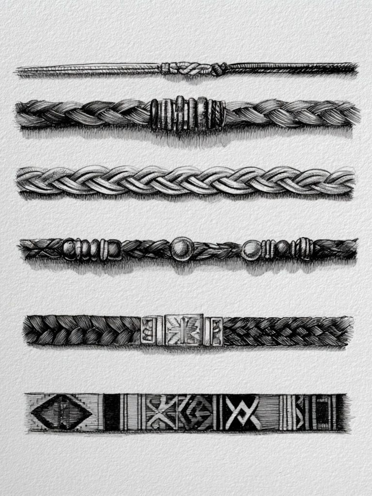 Braided Bracelet Studies Print. poster — illustration art