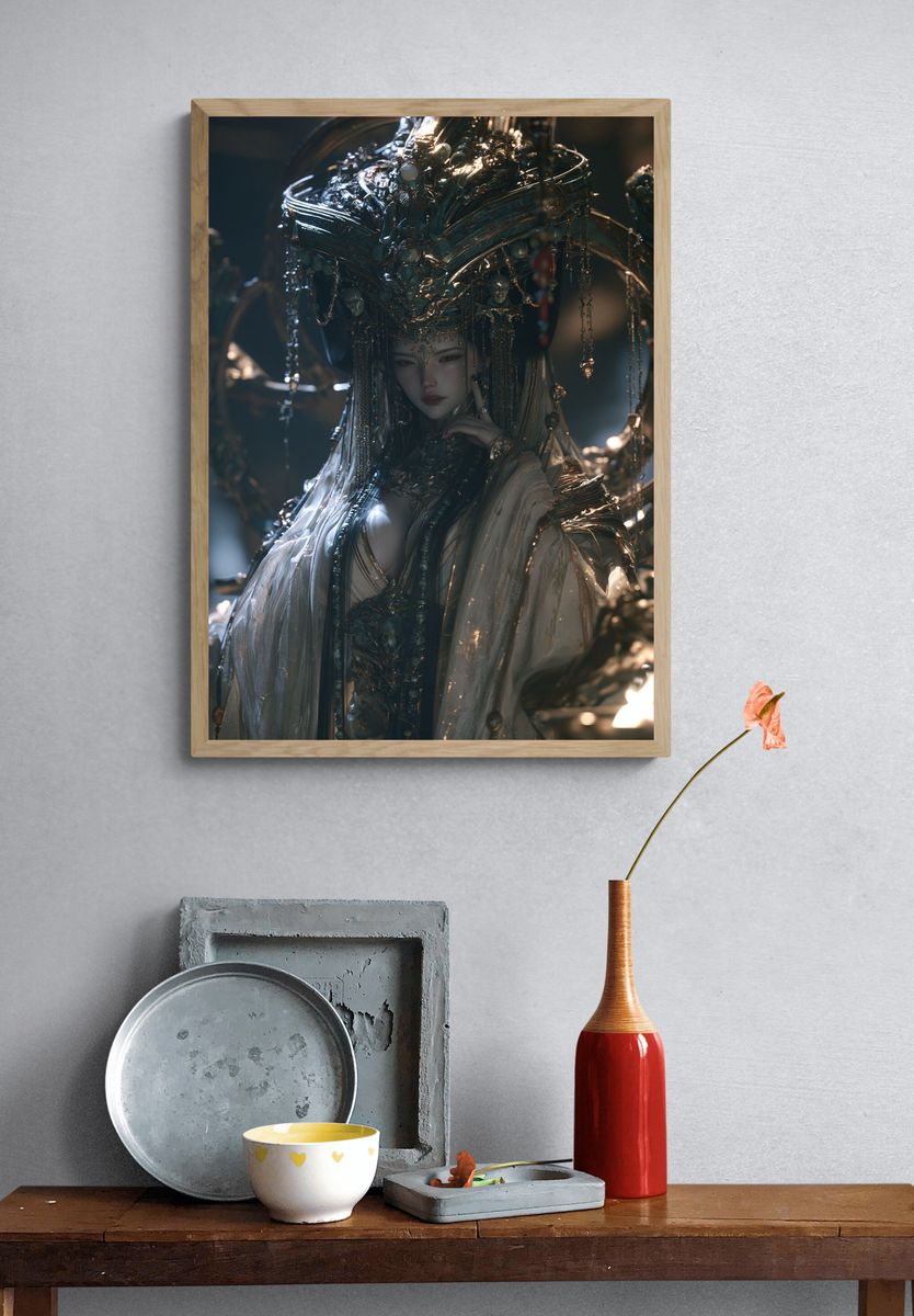 Ornate Celestial Empress Print. — room view 3