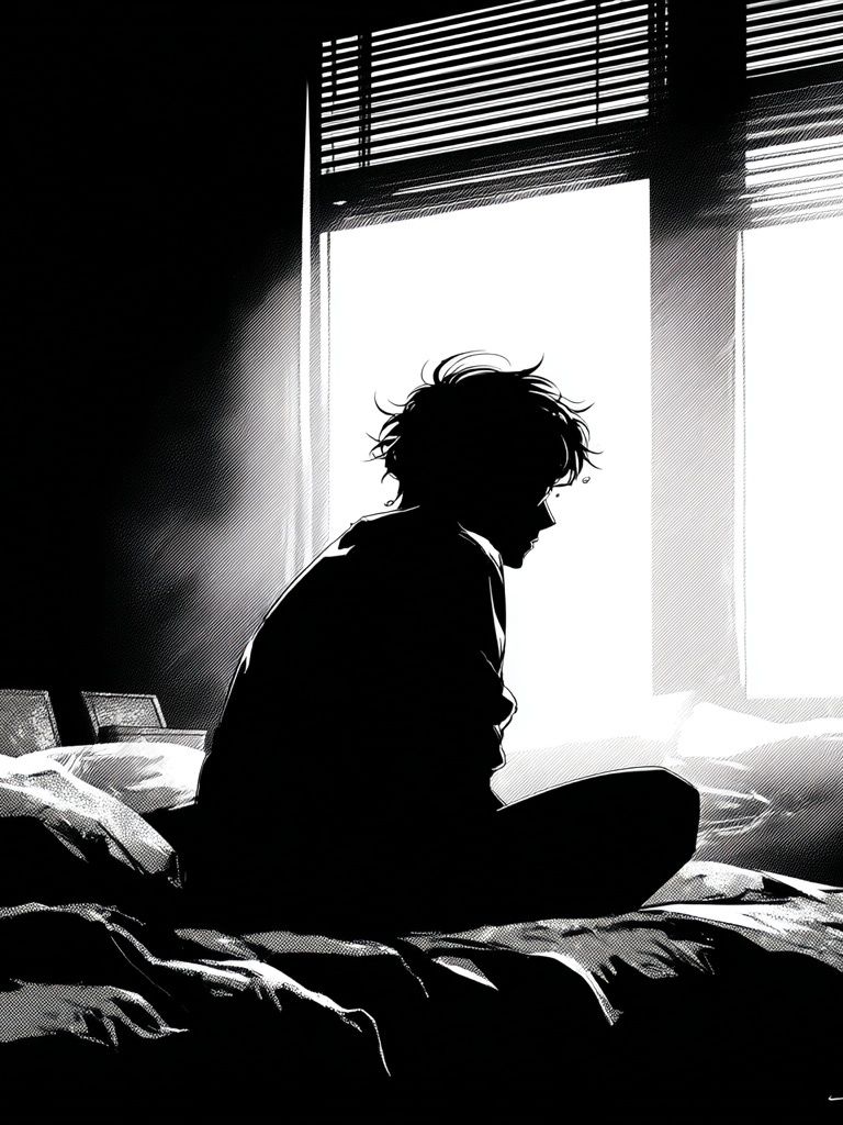 Silhouette in Morning Light — Illustration Print. poster detail