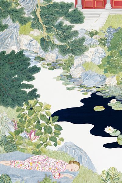 Serene Landscape — Illustration Print. poster print