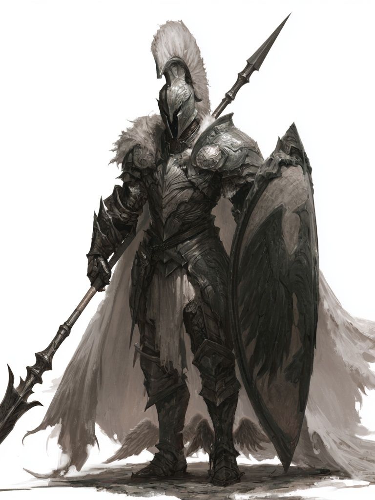 Armored Knight Fantasy Illustration Poster. poster detail