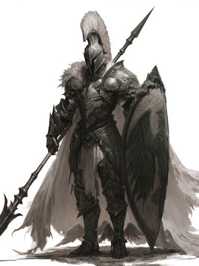 Armored Knight Fantasy Illustration Poster. poster