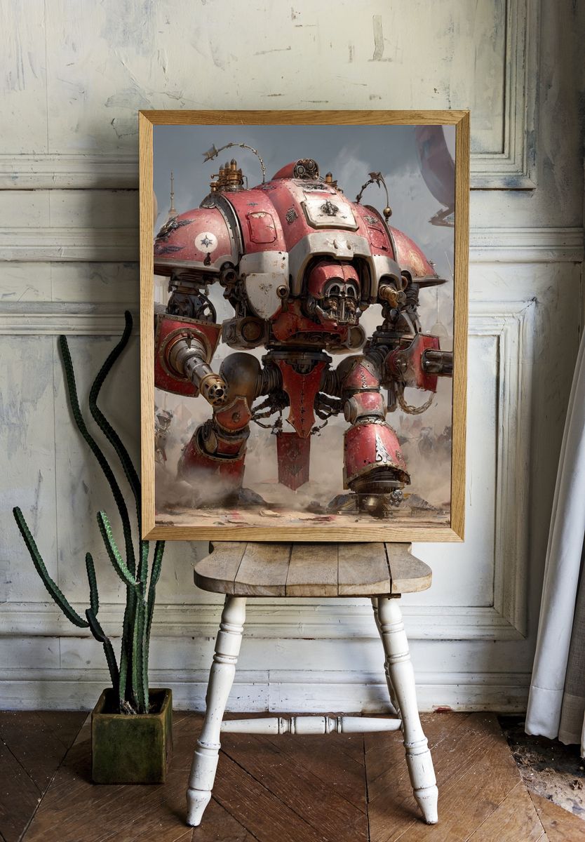 Ar d War Mech Sci-Fi Poster. room preview