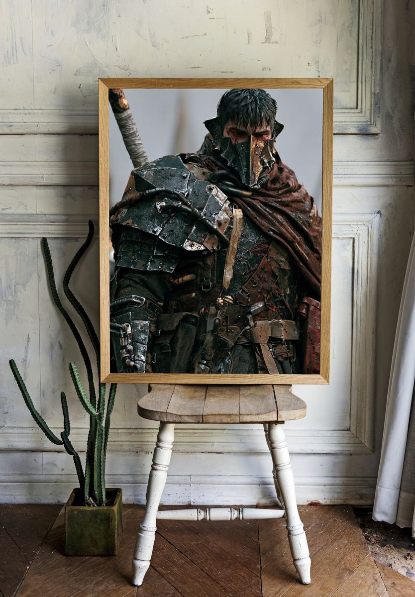 Armored Warrior Fantasy Poster. — room view 1