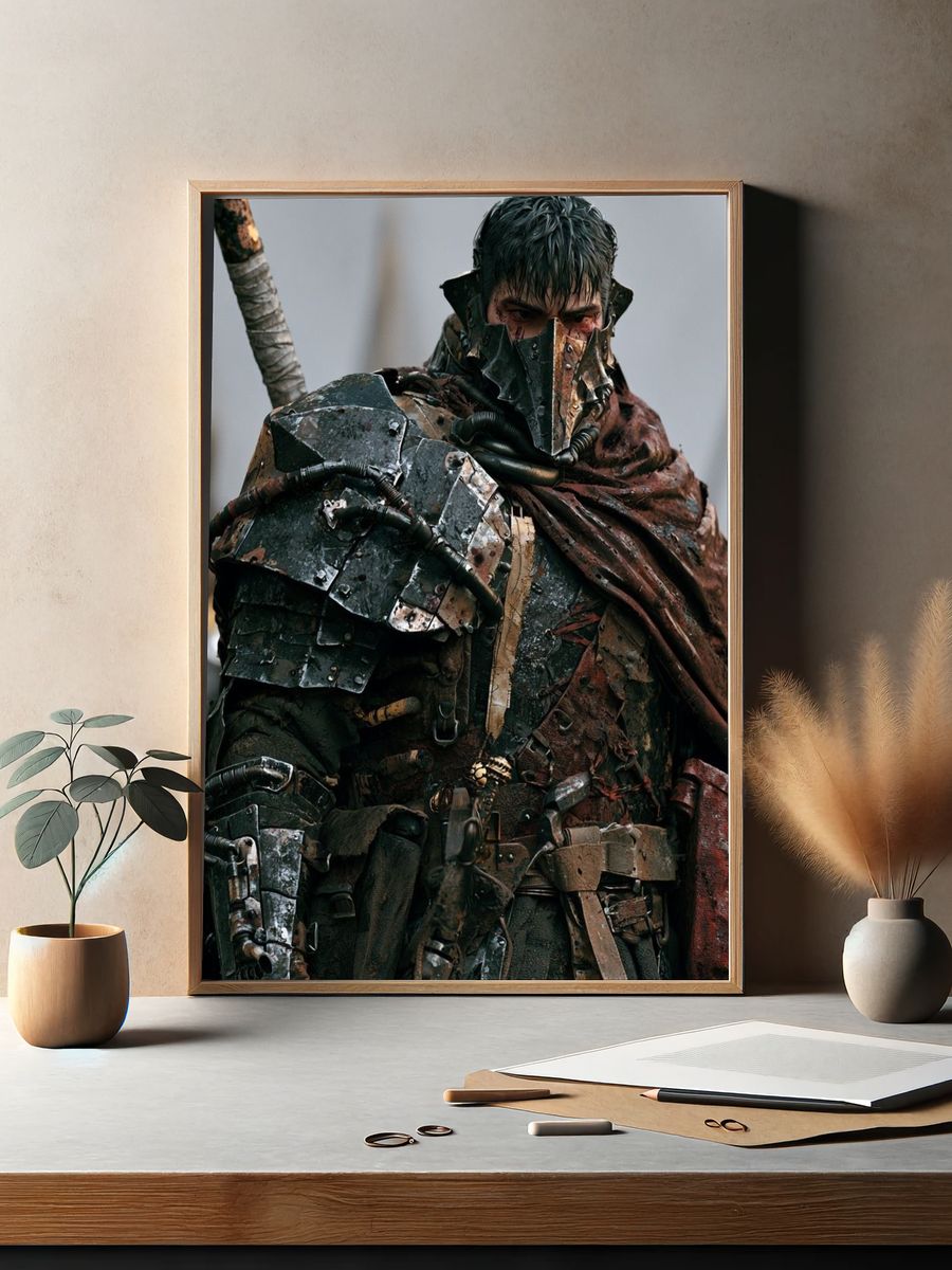 Armored Warrior Fantasy Poster. — room view 2