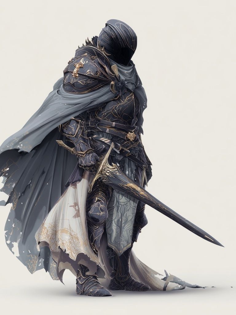 Armored Knight Fantasy Print. poster — illustration art