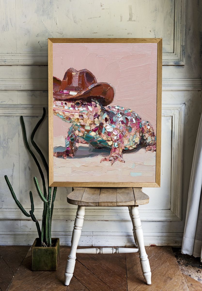 Cowboy Frog Contemporary Print room preview