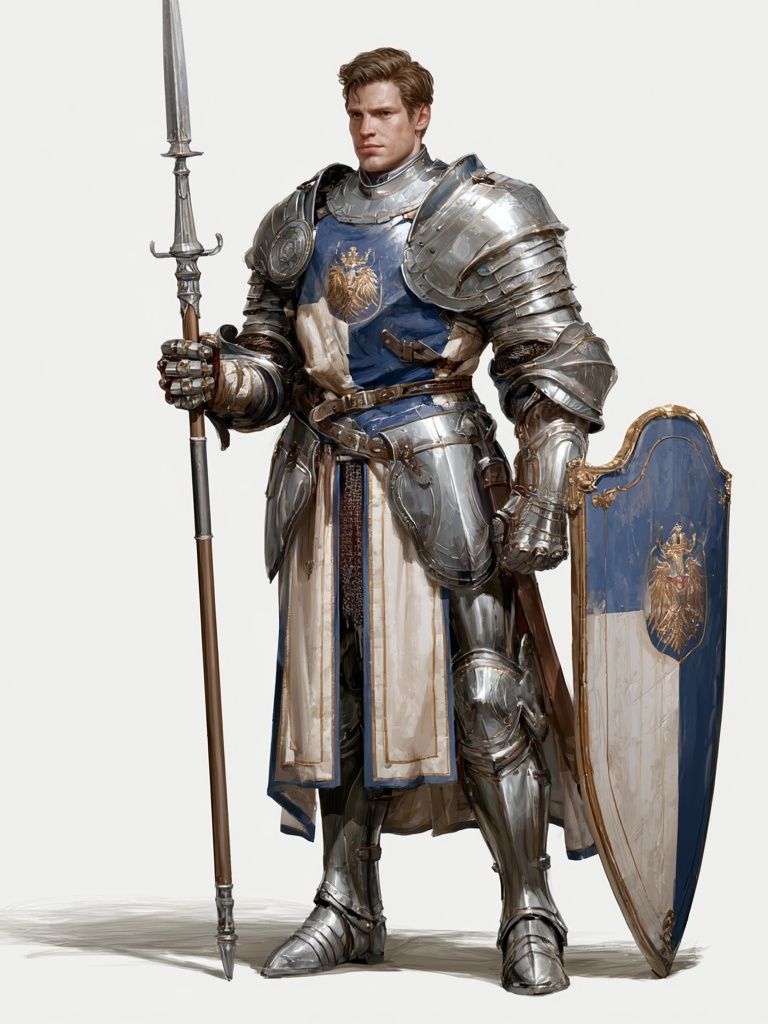 Medieval Knight Portrait Print. poster detail