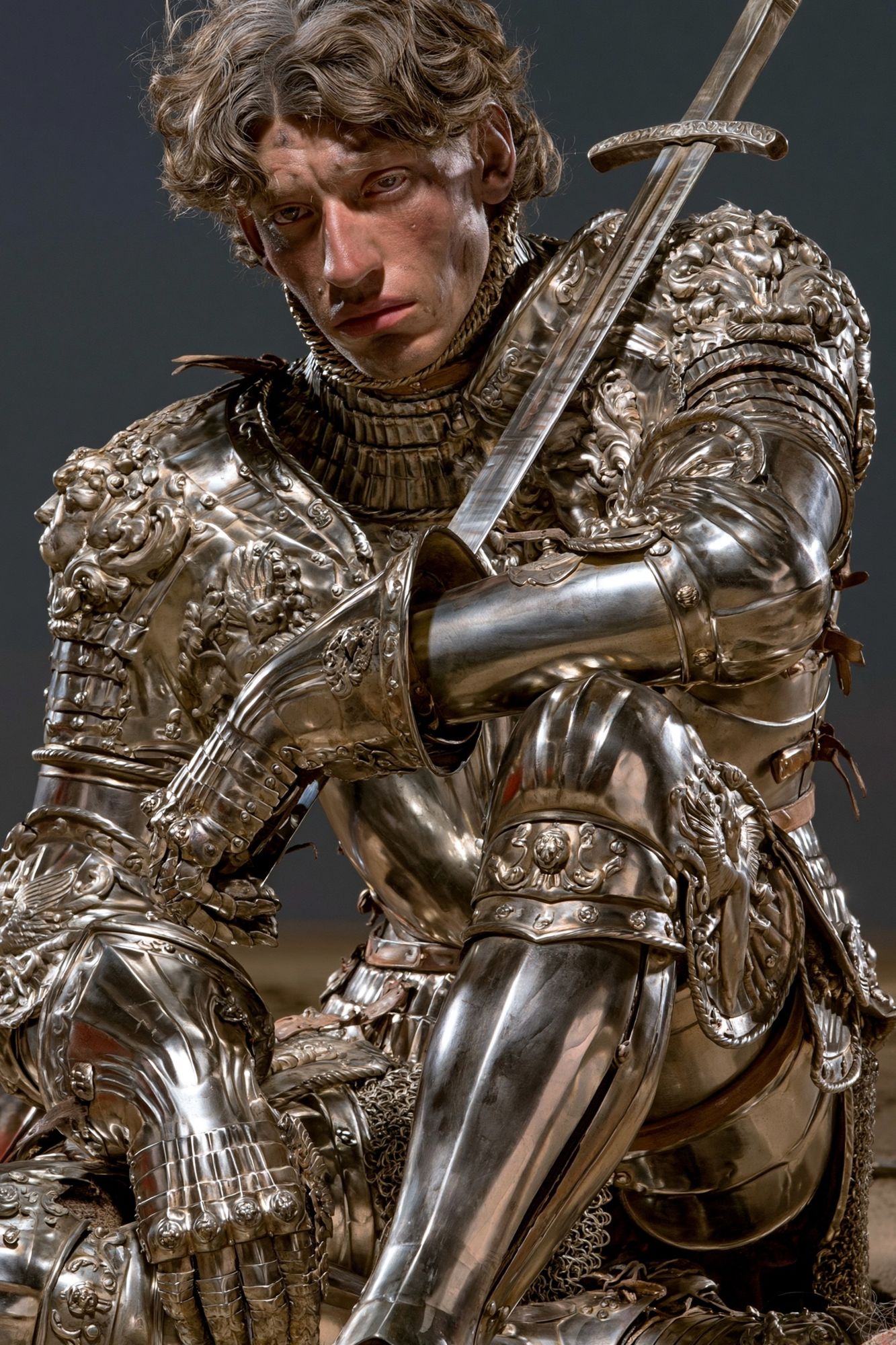 Armored Knight Portrait Print. poster detail
