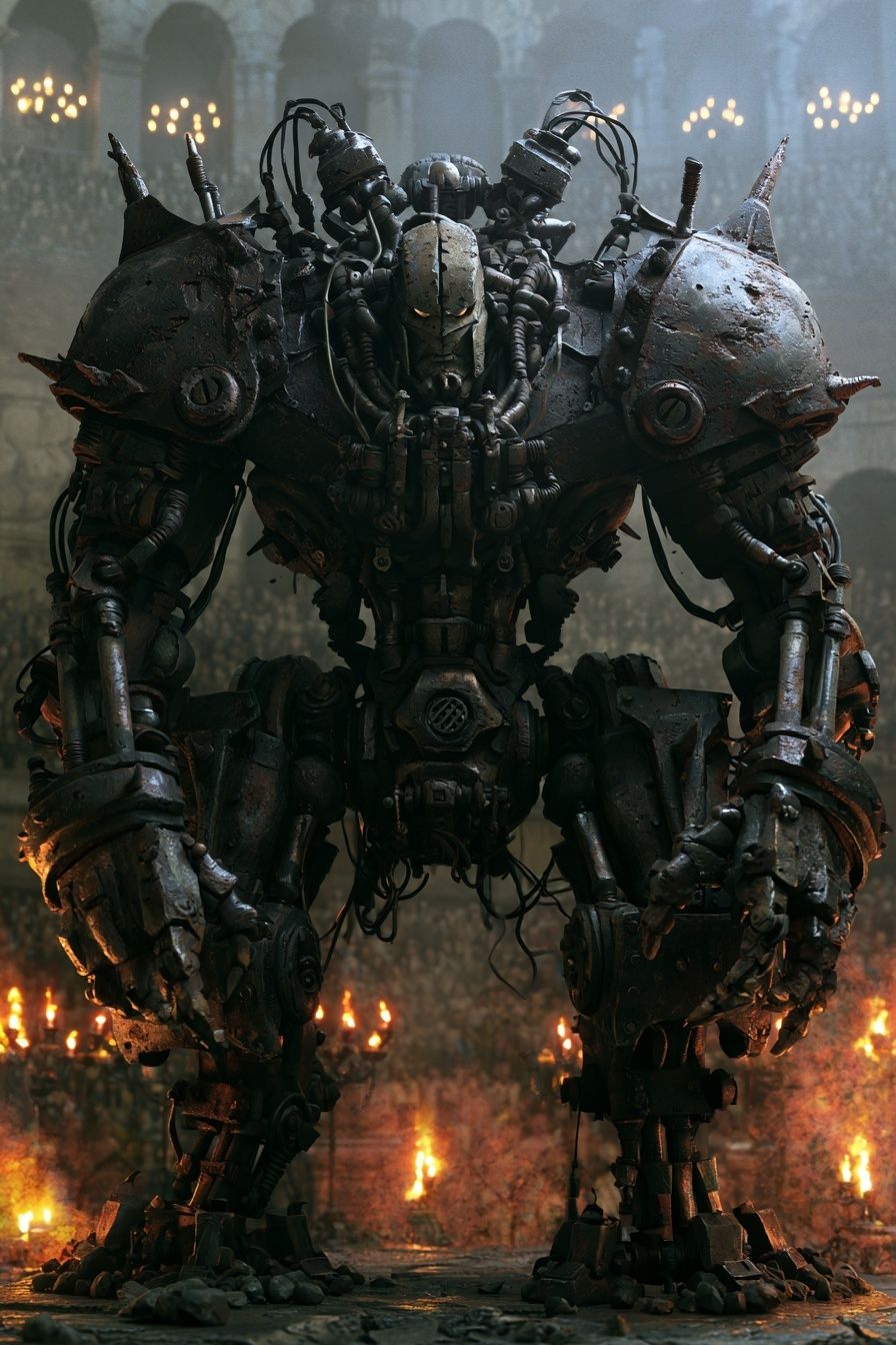 Armored Mech Warrior Sci-Fi Poster. poster detail