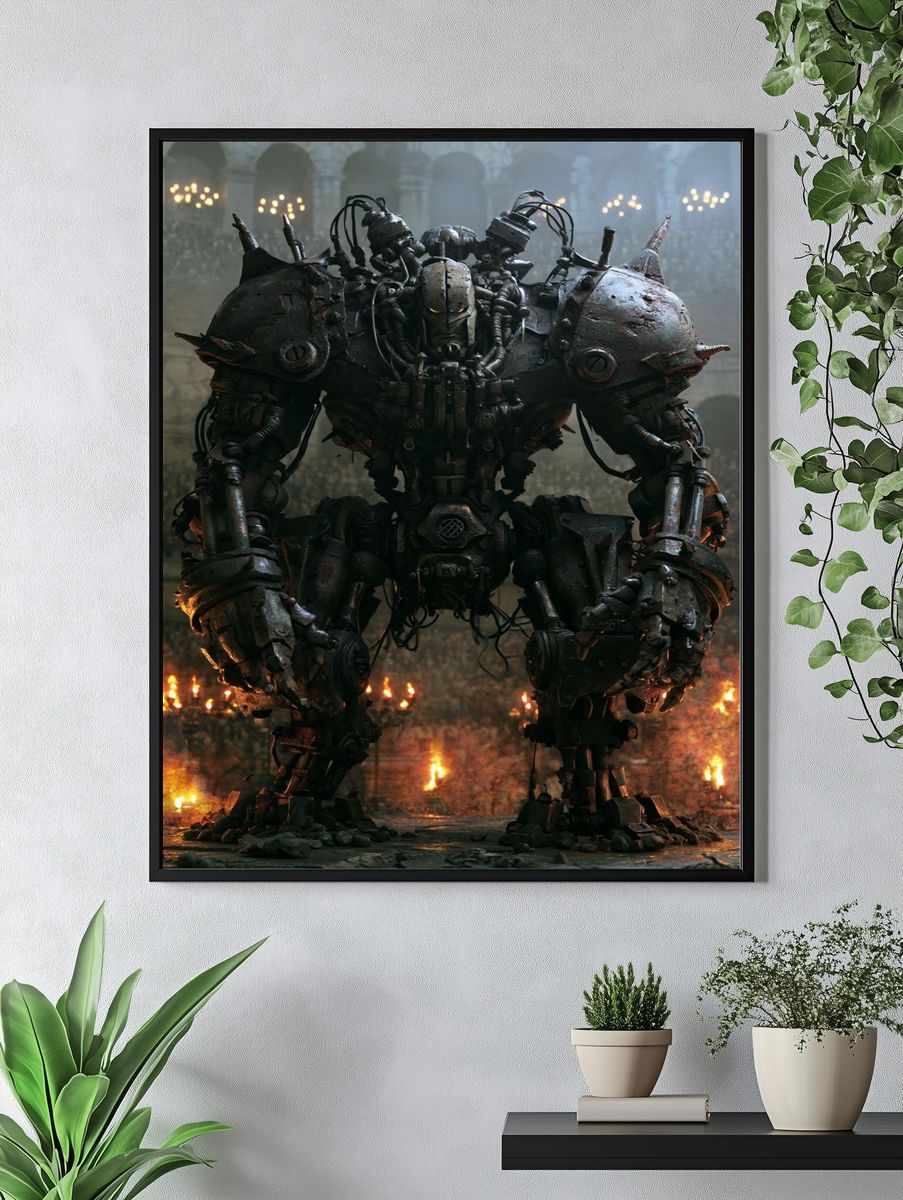 Armored Mech Warrior Sci-Fi Poster. — room view 4