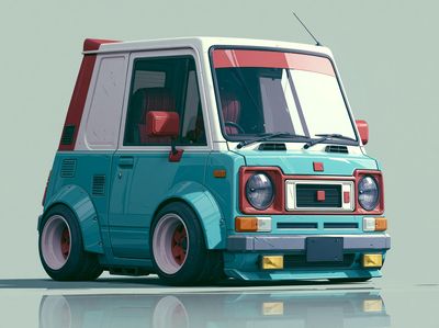 Retro Van Illustration Poster. poster