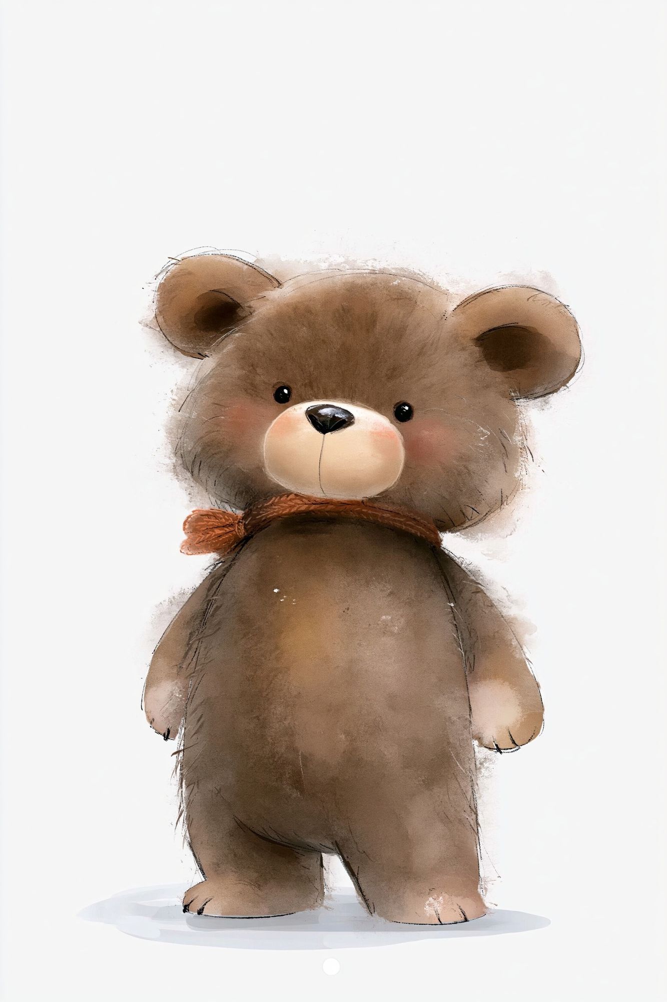 Cute Teddy Bear Watercolor Poster. poster — illustration art