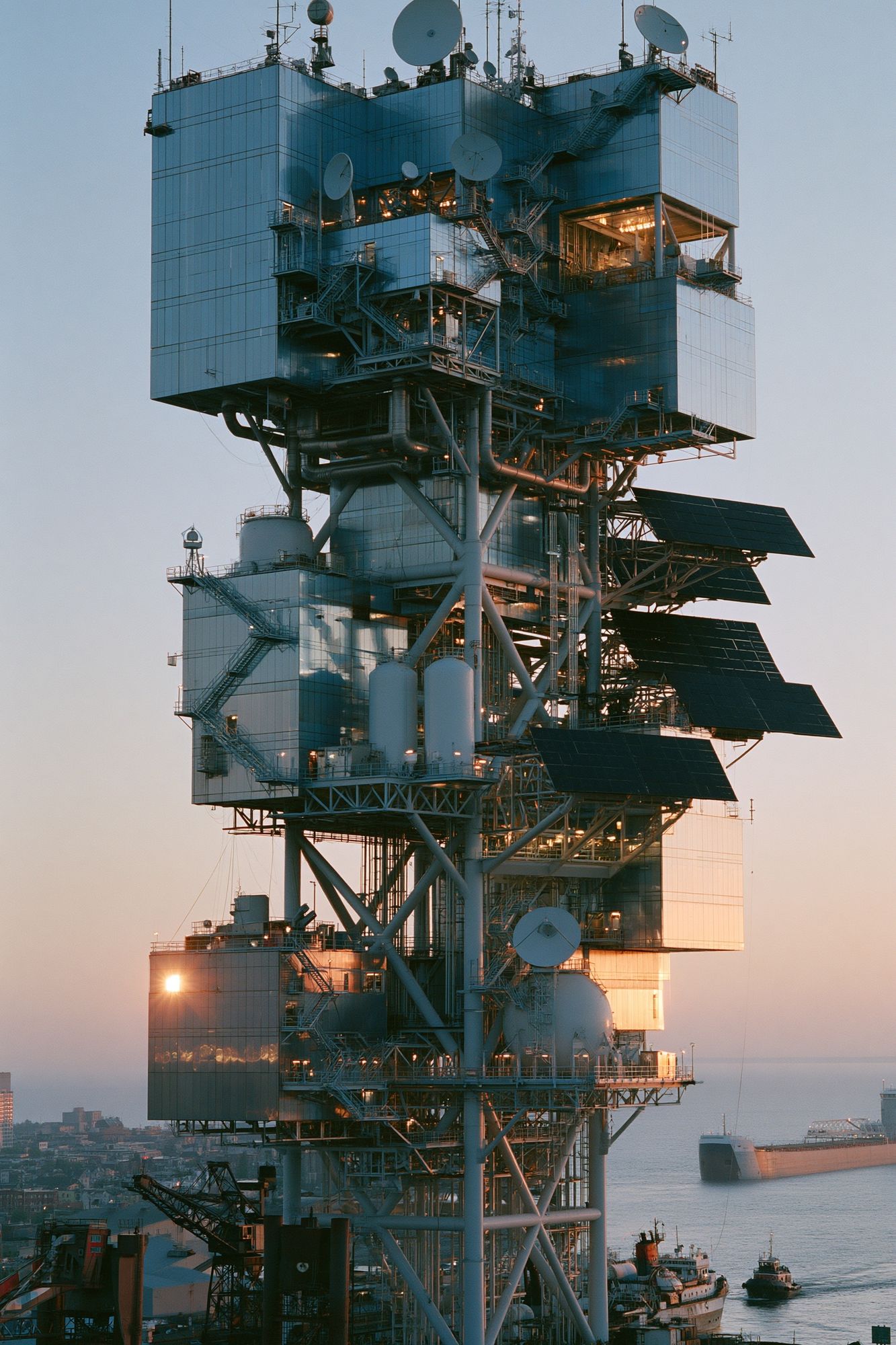 Industrial Sea Platform Photography Poster. poster — photography art