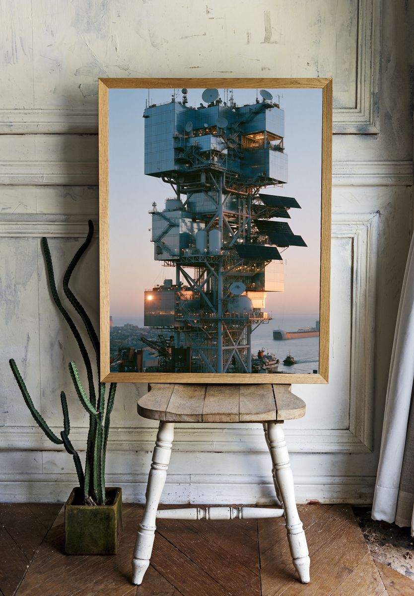 Industrial Sea Platform Photography Poster. room preview