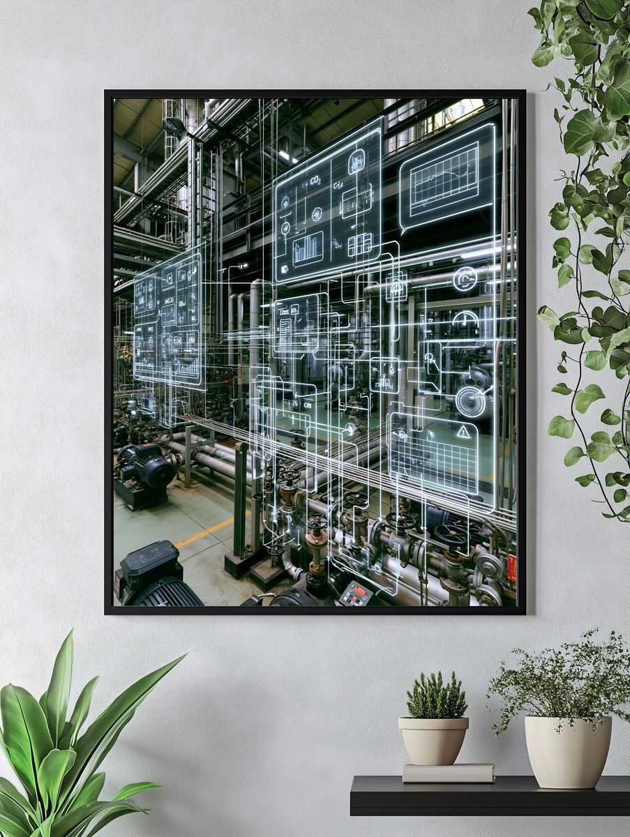 Industrial Data Network Photography Poster. — room view 4