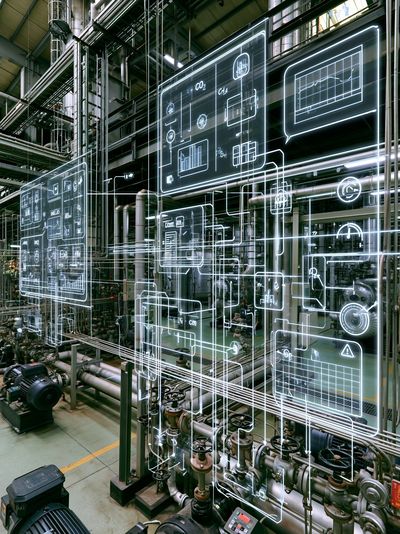 Industrial Data Network Photography Poster. poster print