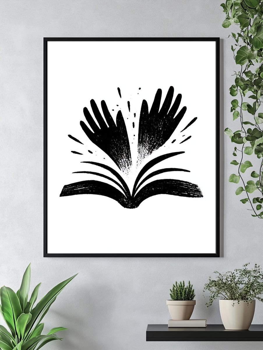 Open Book Ink Poster. — room view 4