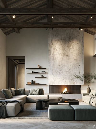 Modern Rustic Living Room Photography Poster. poster