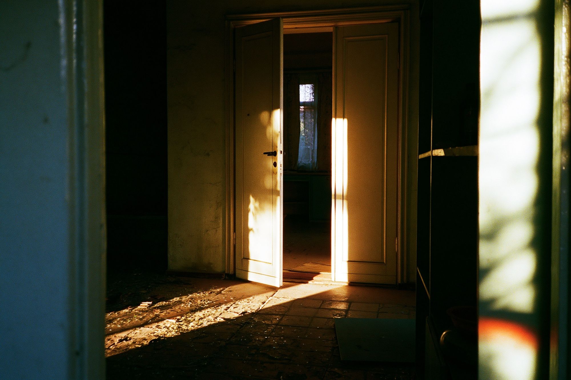 Sunlit Doorway Interior Photography Poster. poster detail