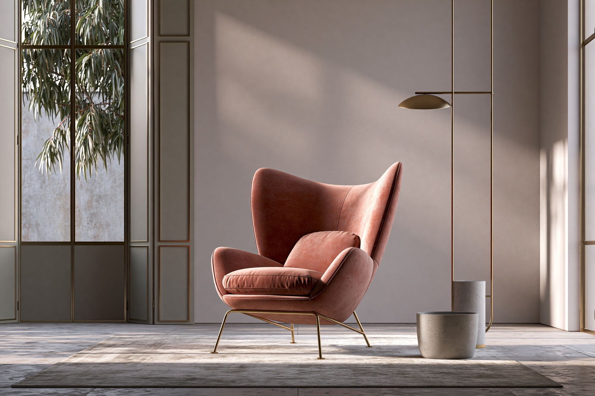 Modern Lounge Chair Interior Print. poster — photography art