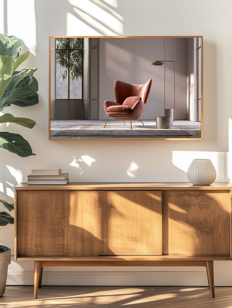 Modern Lounge Chair Interior Print. — room view 3