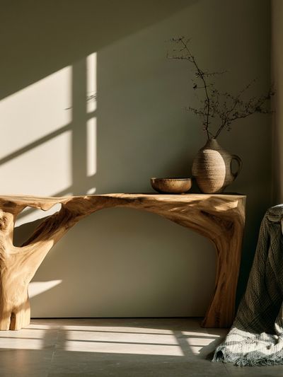 Rustic Wooden Console Photography Poster.