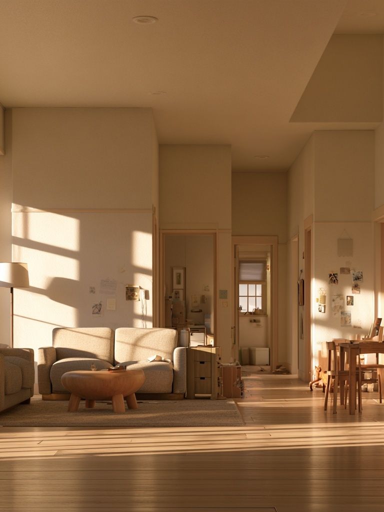 Sunlit Minimalist Interior Poster. poster detail