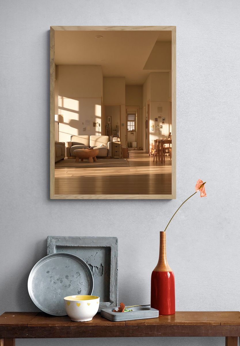 Sunlit Minimalist Interior Poster. — room view 3