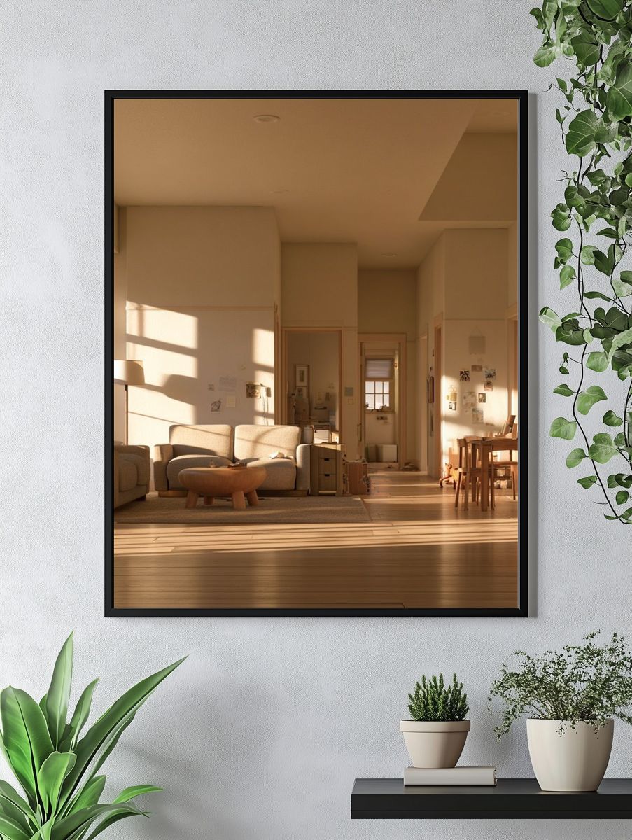 Sunlit Minimalist Interior Poster. — room view 4