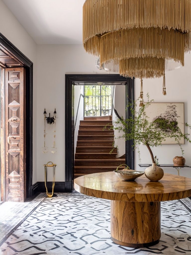 Elegant Foyer Interior Photography Poster. poster detail