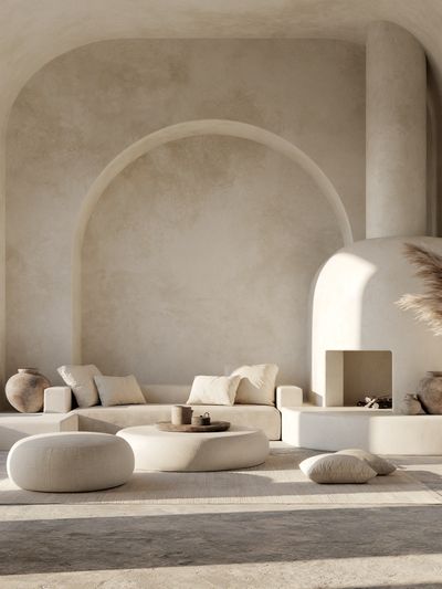 Neutral Arched Interior Photography Poster.