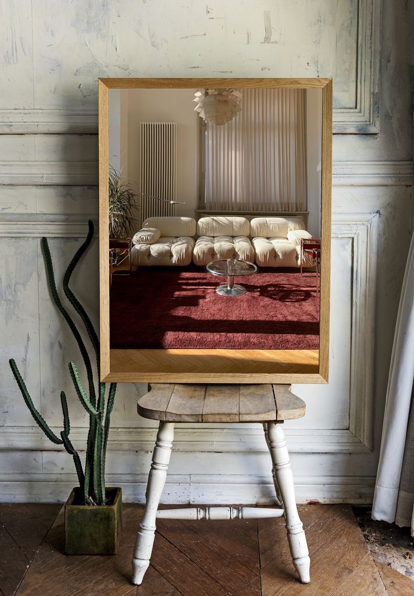 Sunlit Modern Living Room Photography Poster. — room view 1