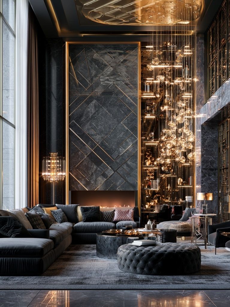 Luxury Modern Living Room Photography Poster. poster detail