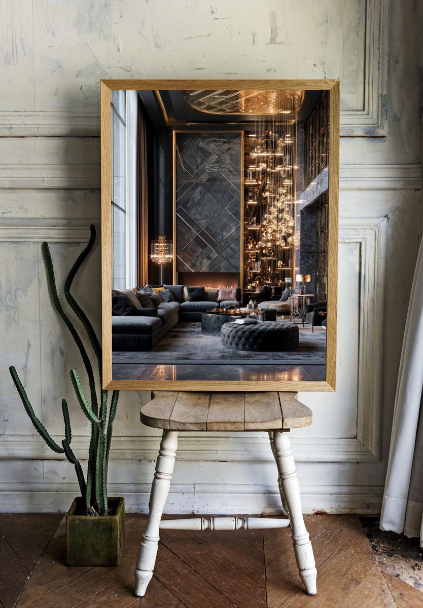 Luxury Modern Living Room Photography Poster. — room view 1