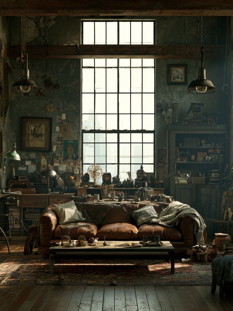 Industrial Loft Interior Photography Poster. poster — photography art