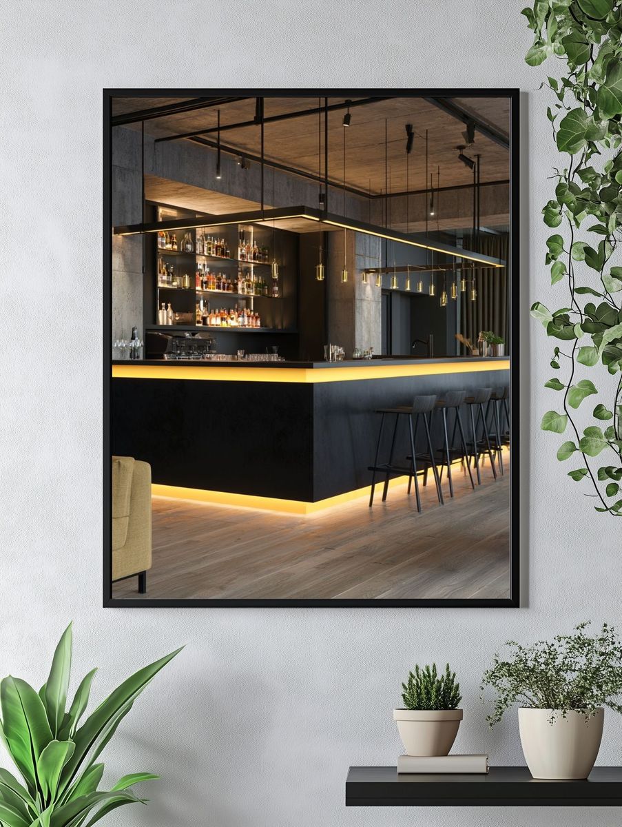 Modern Bar Interior Photography Poster. — room view 4