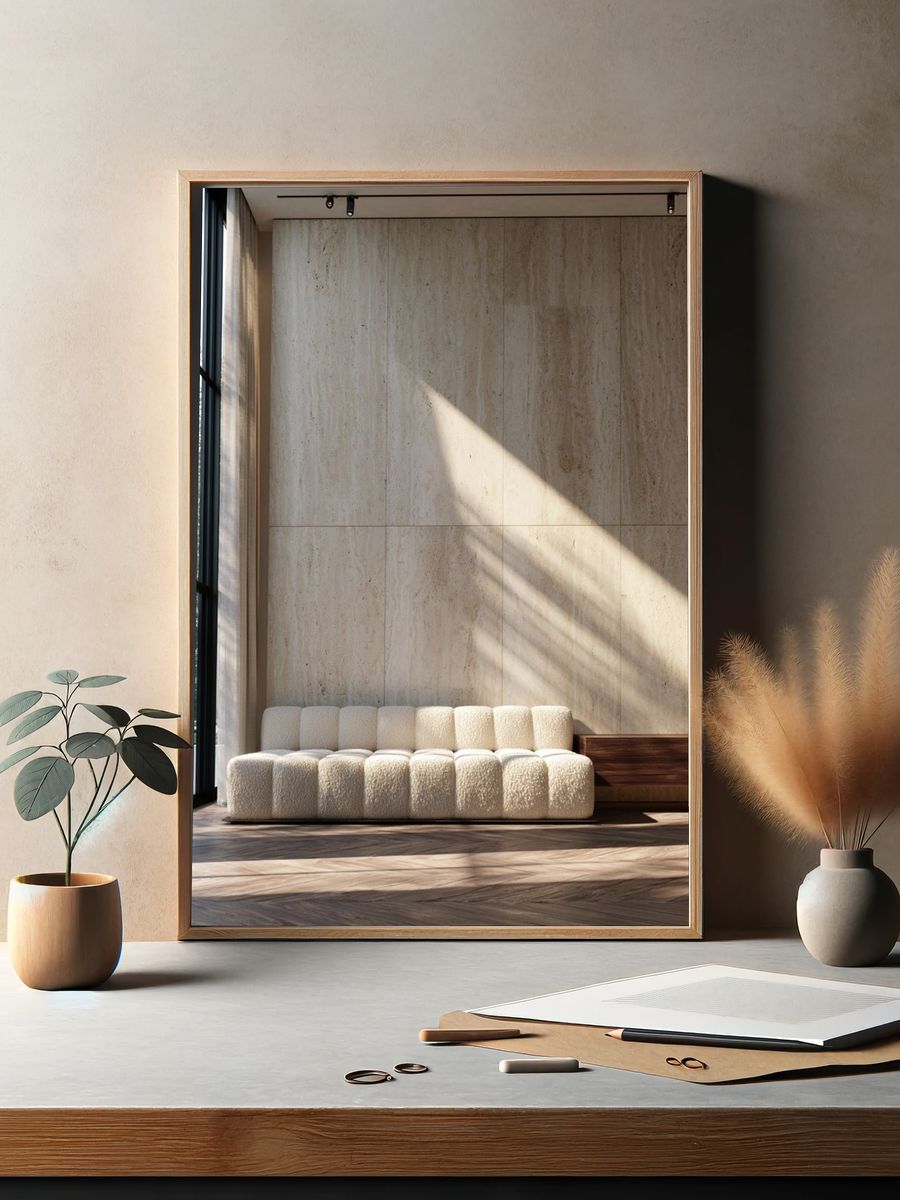Sunlit Minimalist Interior Photography Poster. — room view 2