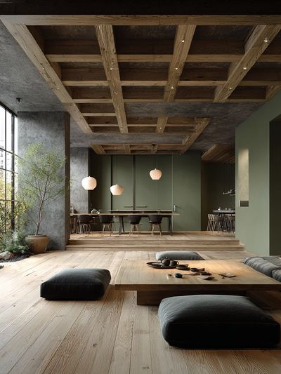 Japandi Interior Living Space Print. poster