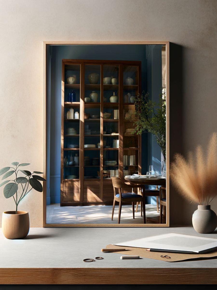Blue Dining Room Interior Photography Poster. — room view 2