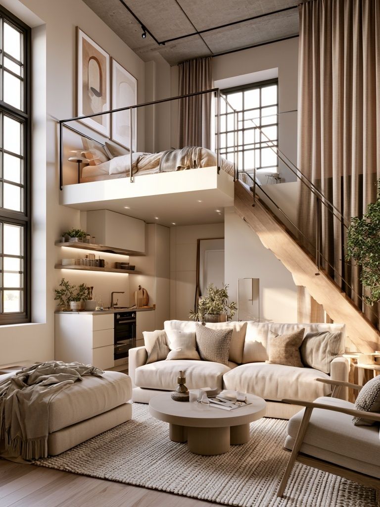 Modern Loft Interior Photography Poster. poster detail