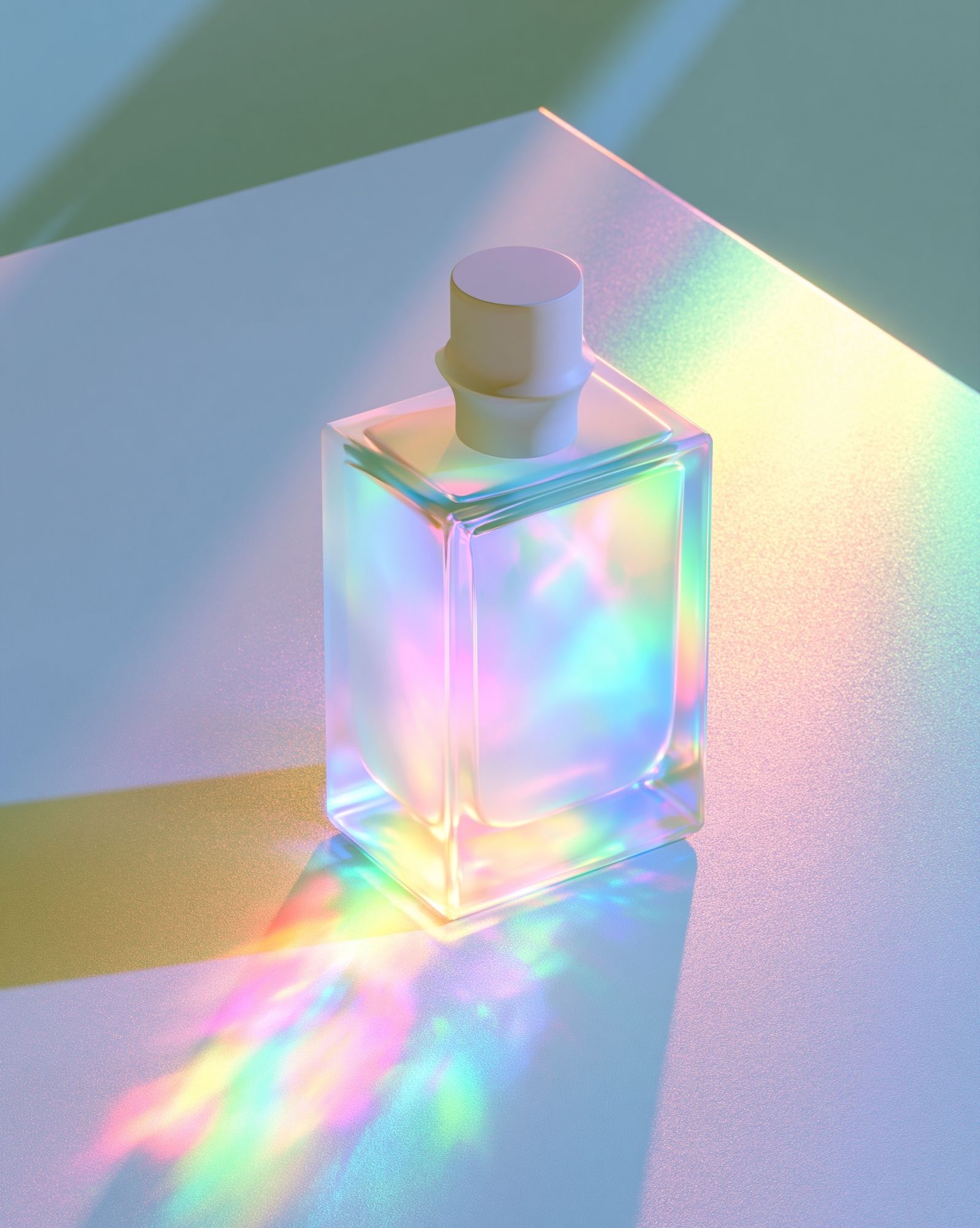 Iridescent Perfume Bottle Abstract Print. poster — illustration art