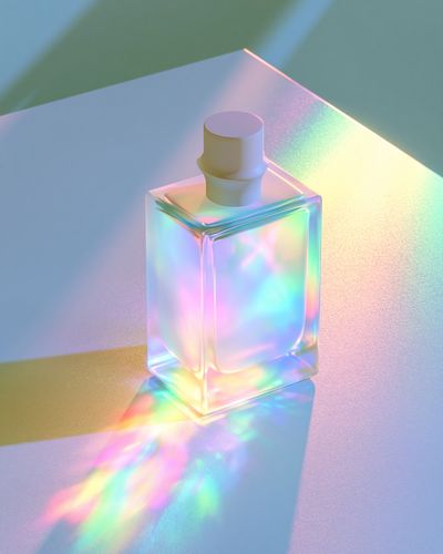 Iridescent Perfume Bottle Abstract Print.