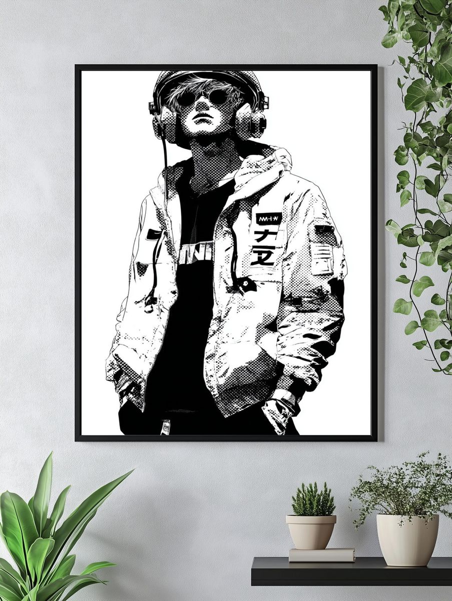 Stylish Urban Youth — Illustration Print. — room view 4