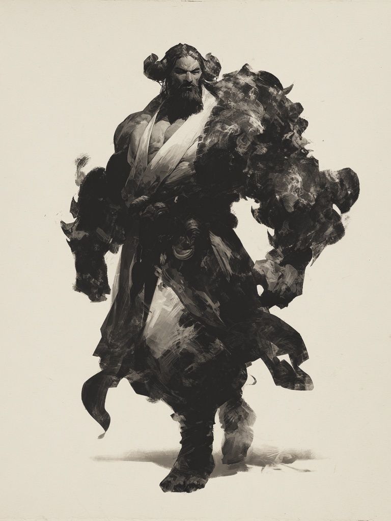 Ink Warrior Portrait Print. poster detail