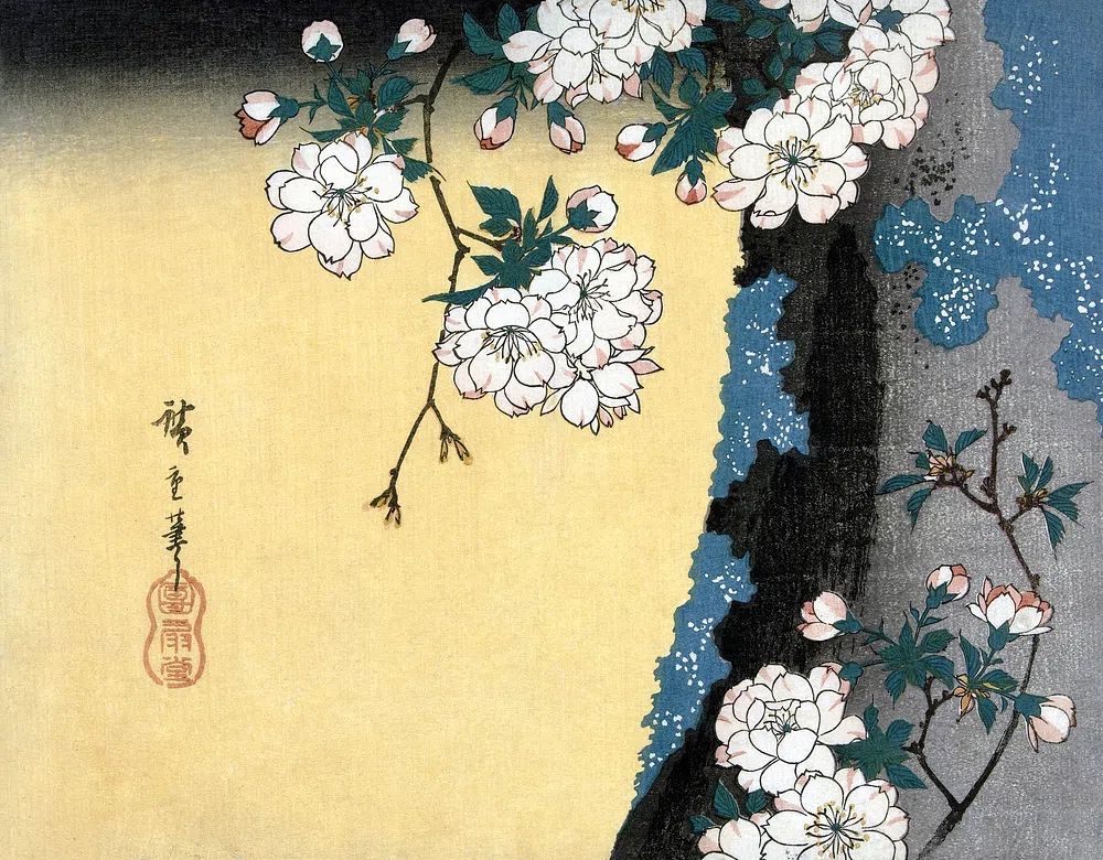 Cherry Blossom — Japanese Art Print. poster — fine-art art