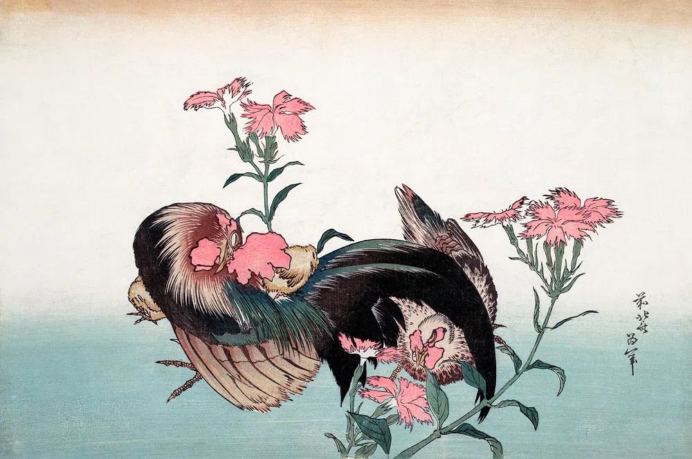 Birds and Flowers — Japanese Art Print. poster detail
