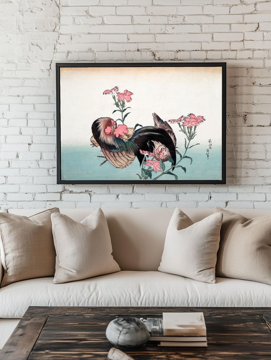 Birds and Flowers — Japanese Art Print room preview